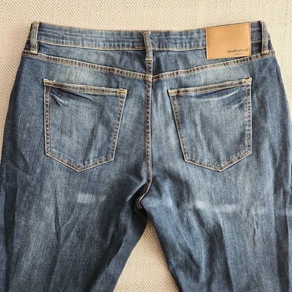 Weatherproof Jeans Men's W36xL30 Vintage Slim Straight Dark Blue Distressed - Picture 3 of 16